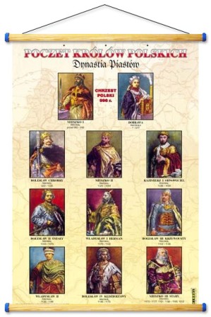 Poczet królów i książąt Polski - rabatowy zestaw 4 plansz